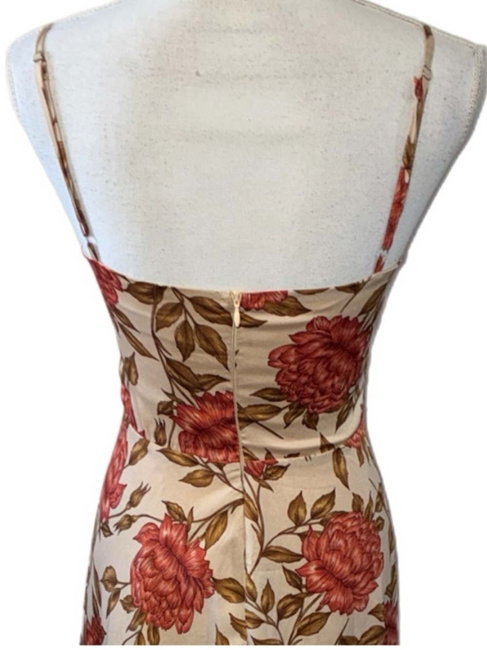 Petal & Pup Coral Floral Tie-Front Midi Dress - Picture 5 of 5